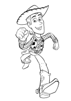 A coloring page of toy story